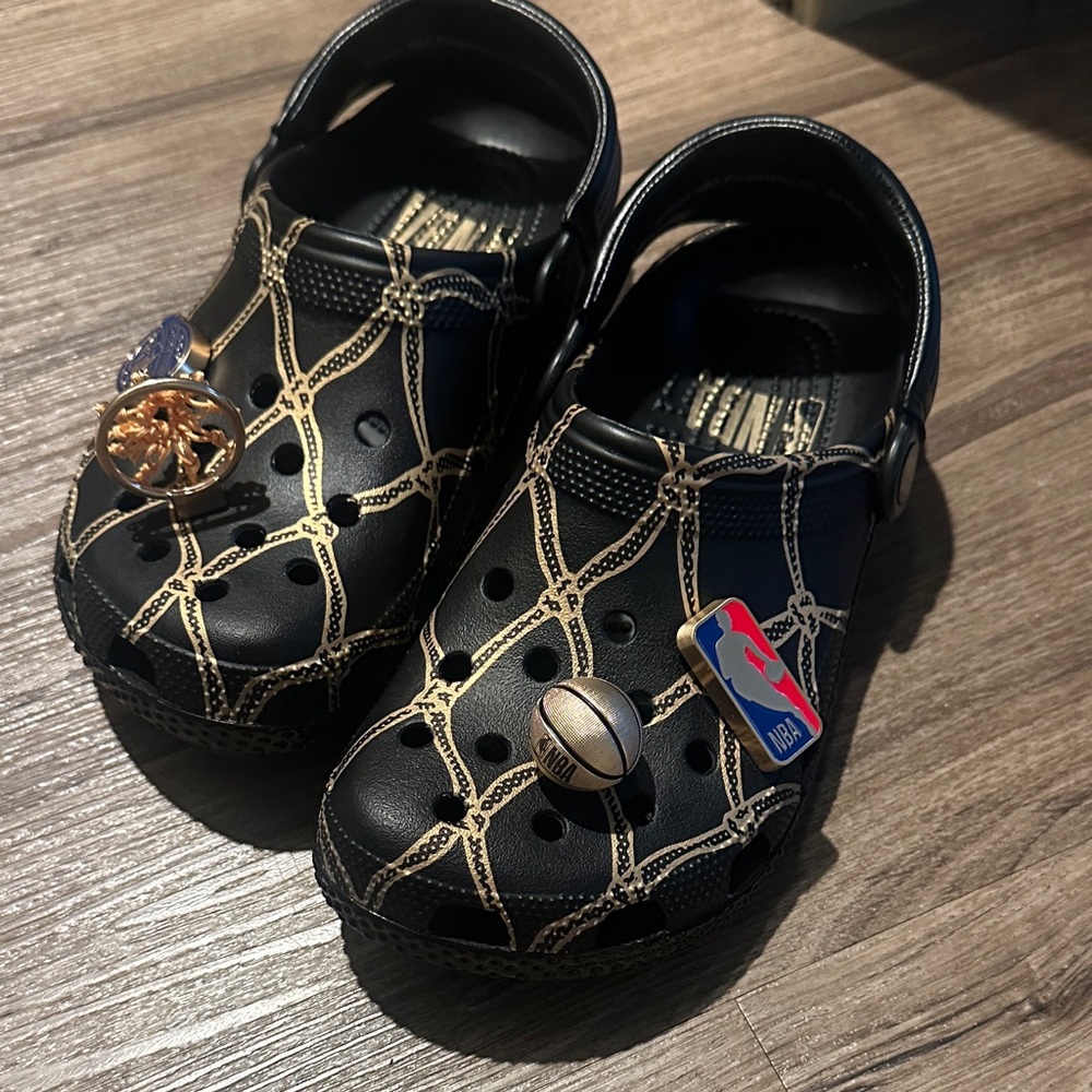 Crocs classic clog NBA All-star Black and Gold Shoes